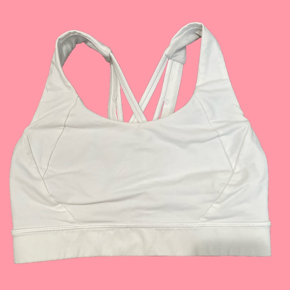 White Lululemon Free to Be Elevated Sports Bra